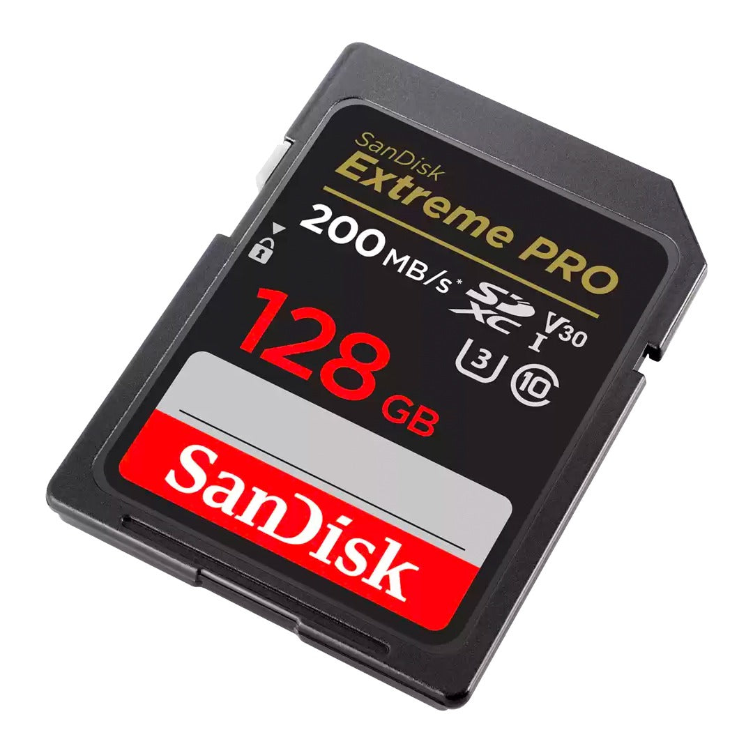 بطاقة SanDisk Extreme PRO Extreme UHS-I MicroSD - 128 جيجابايت/ 200 ميجابايت// بطاقة ذاكرة - SDSDXXDXXD-128G-GN4IN
