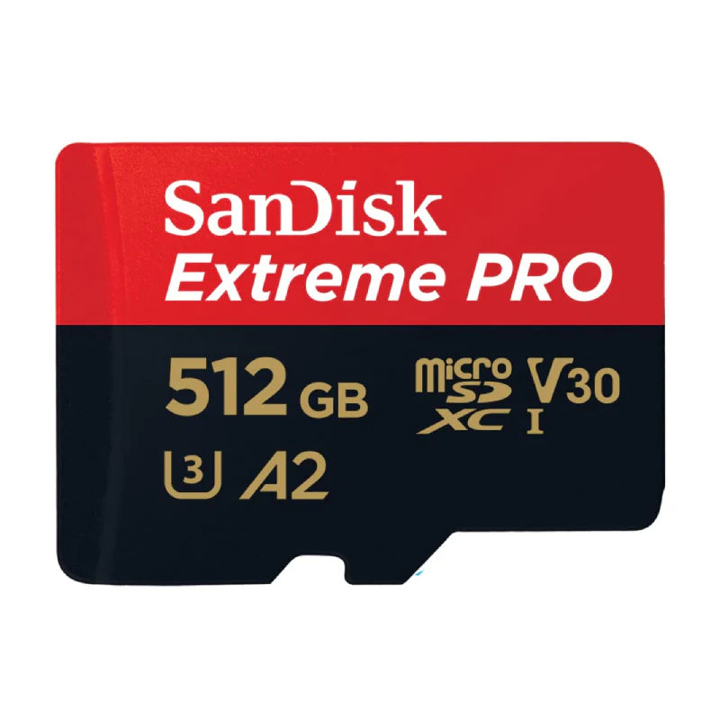 بطاقة سانديسك Extreme PRO microSDXC microSDXC UHS-I مع محول - 512 جيجابايت / حتى 200 ميجابايت/ثانية