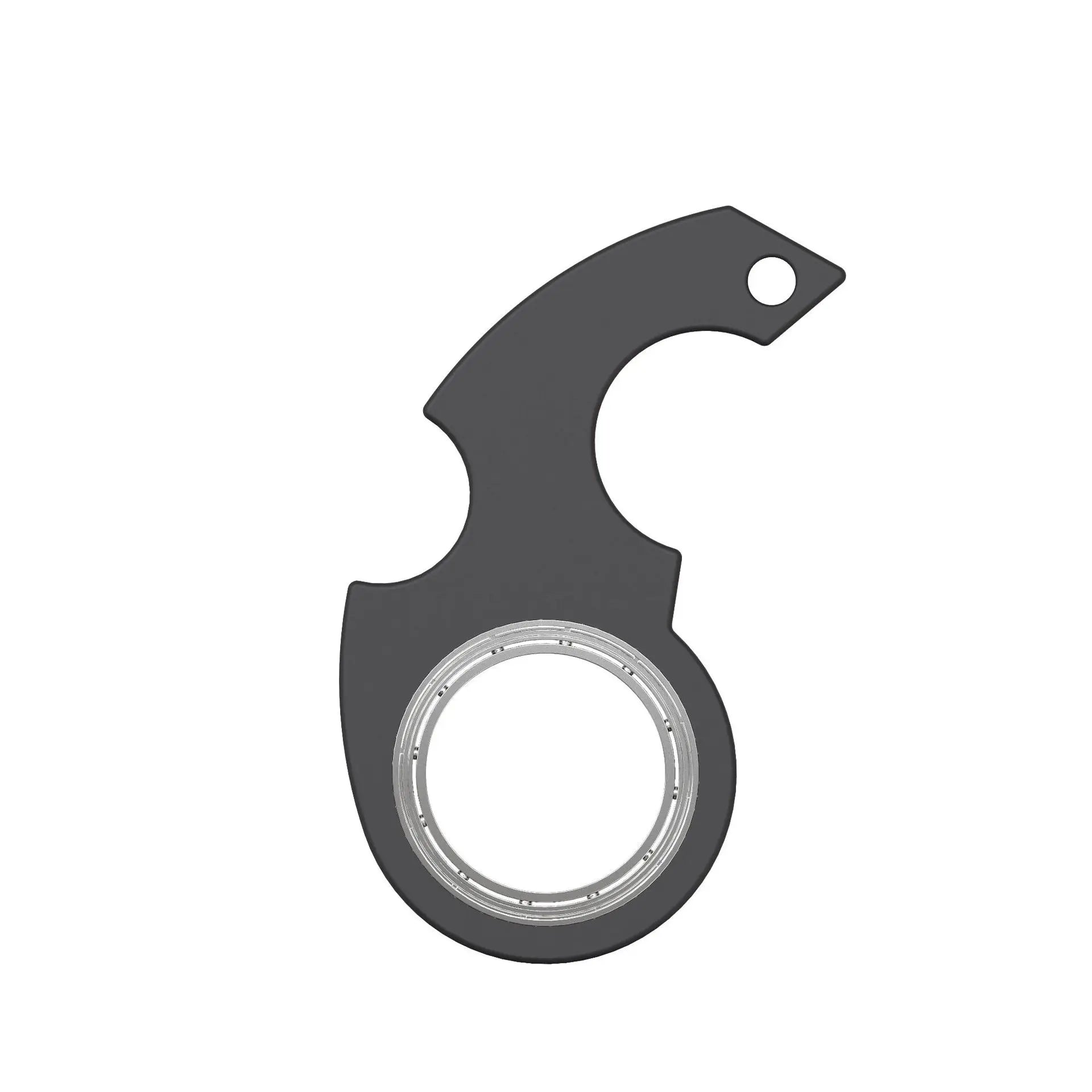 Stress Relief Spinner Ring Keychain – Boredom and Anxiety Relief, Spinning Toy – Black