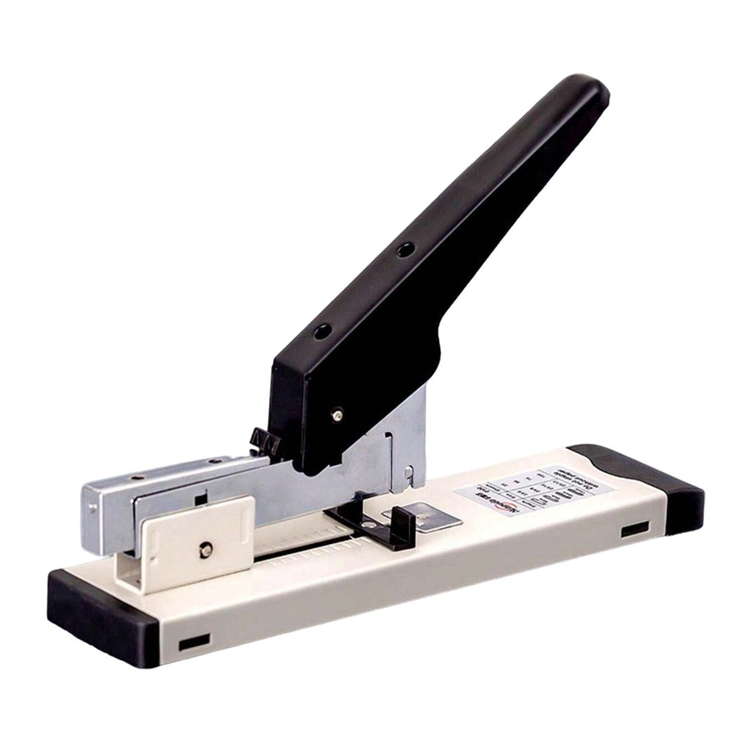 Large Size Heavy Duty Stapler – Long Arm, Effortless, Thickened Bookbinding Machine, Binds 100-120 Pages / 13mm Staples Pin 23/13