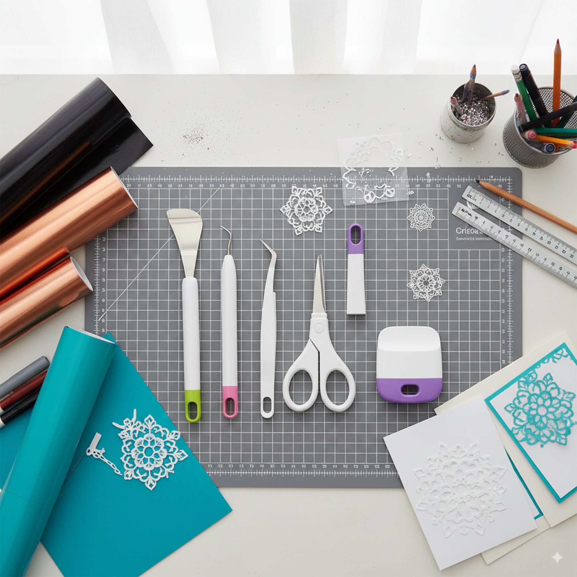 5PCS Craft Vinyl Weeding Tools Set Silhouette Embossed Art Cutting Tool Kit