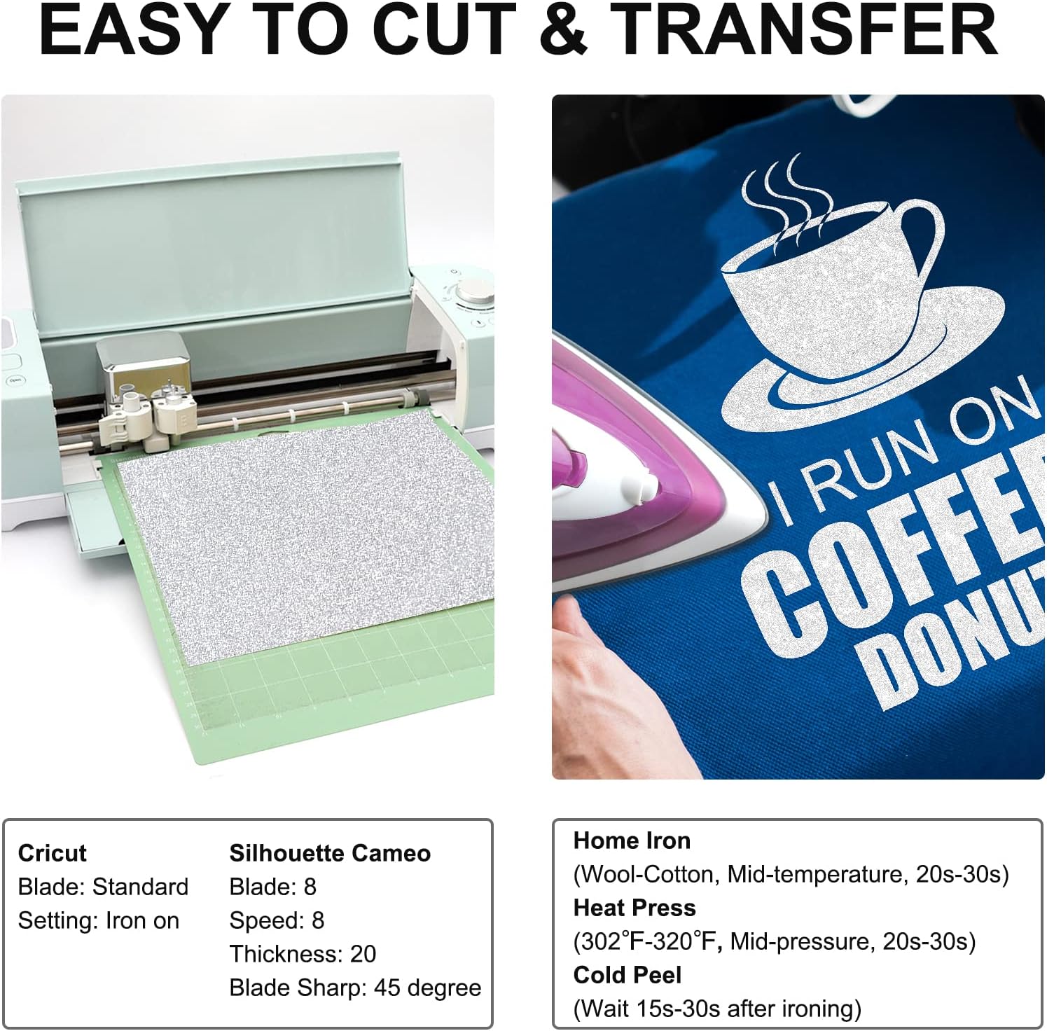 Silver Glitter Vinyl Sticker Roll (GLT01) – 50cm x 1m