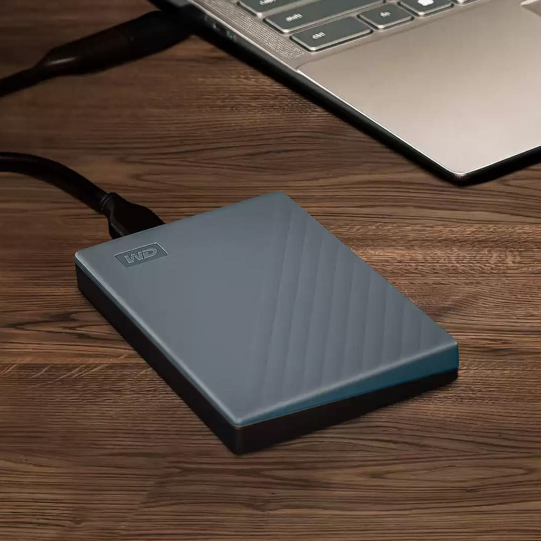 WD My Passport – 5TB / USB 3.2 Gen 1 / Work with USB-C / Silicon Grey / External Hard Drive