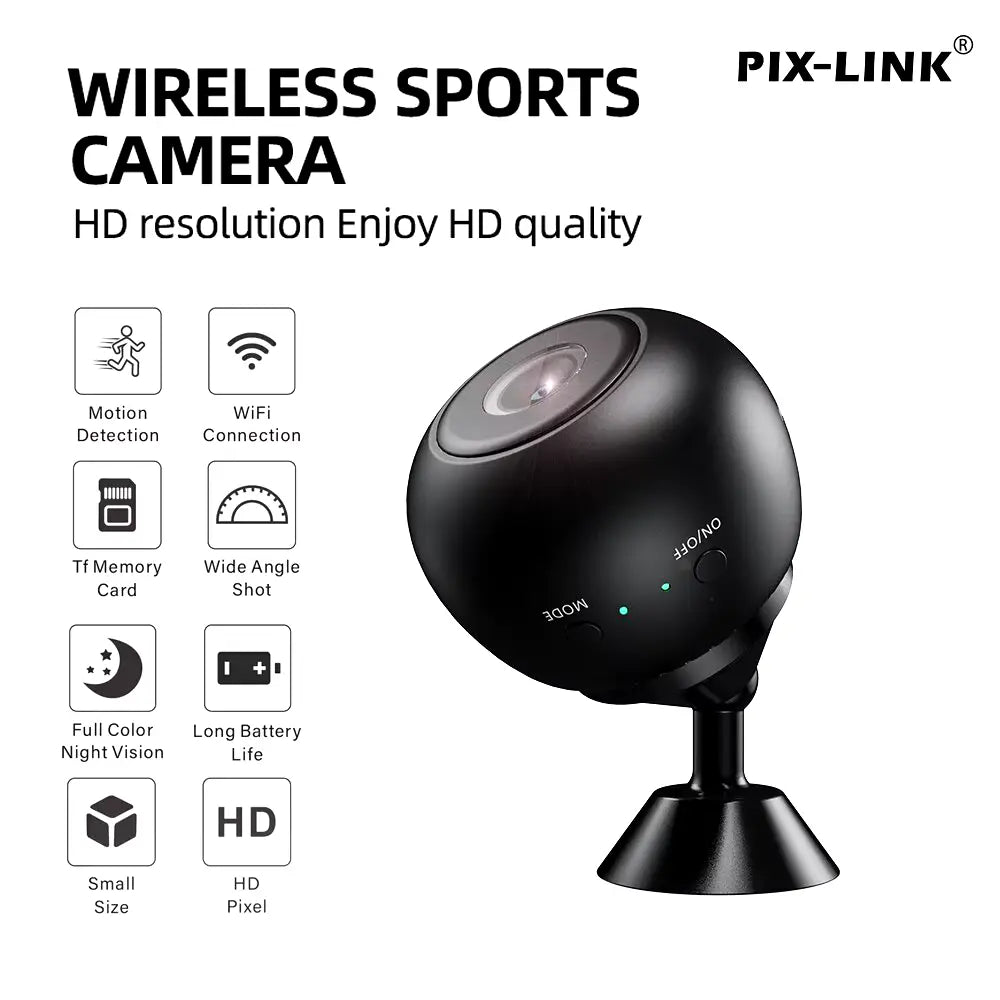 Pix-Link A10 Mini WiFi Wireless Security Camera for Smart Home Video Surveillance