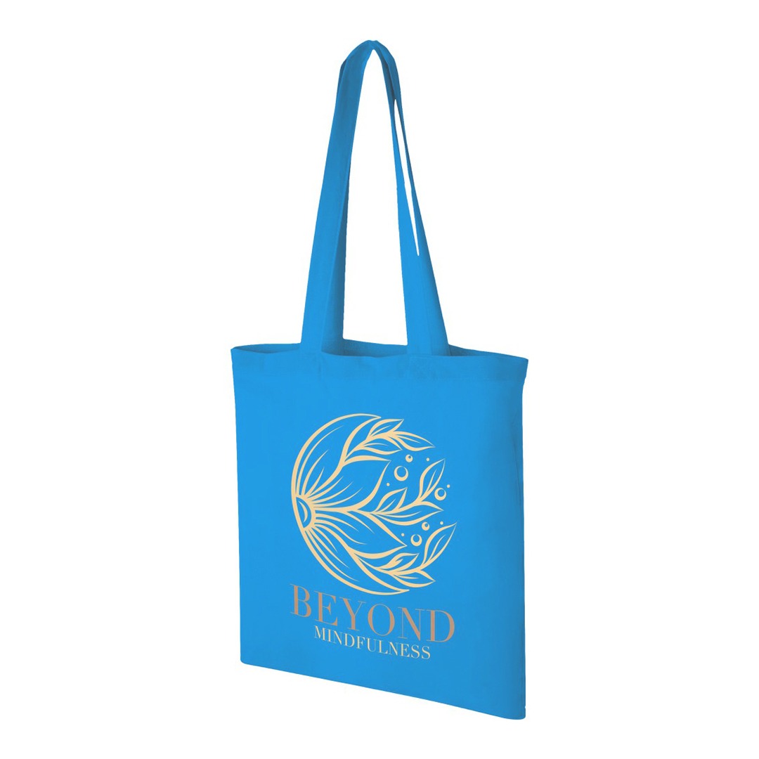 Plain Cotton Horizontal Tote Bag – 42 cm x 37cm/ Light Blue/ Printing not Included