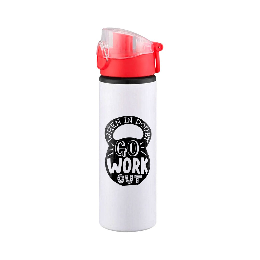 Aluminum Sports Water Bottle – 750ml/ Red/ Sublimation Printing/ Printing not Included