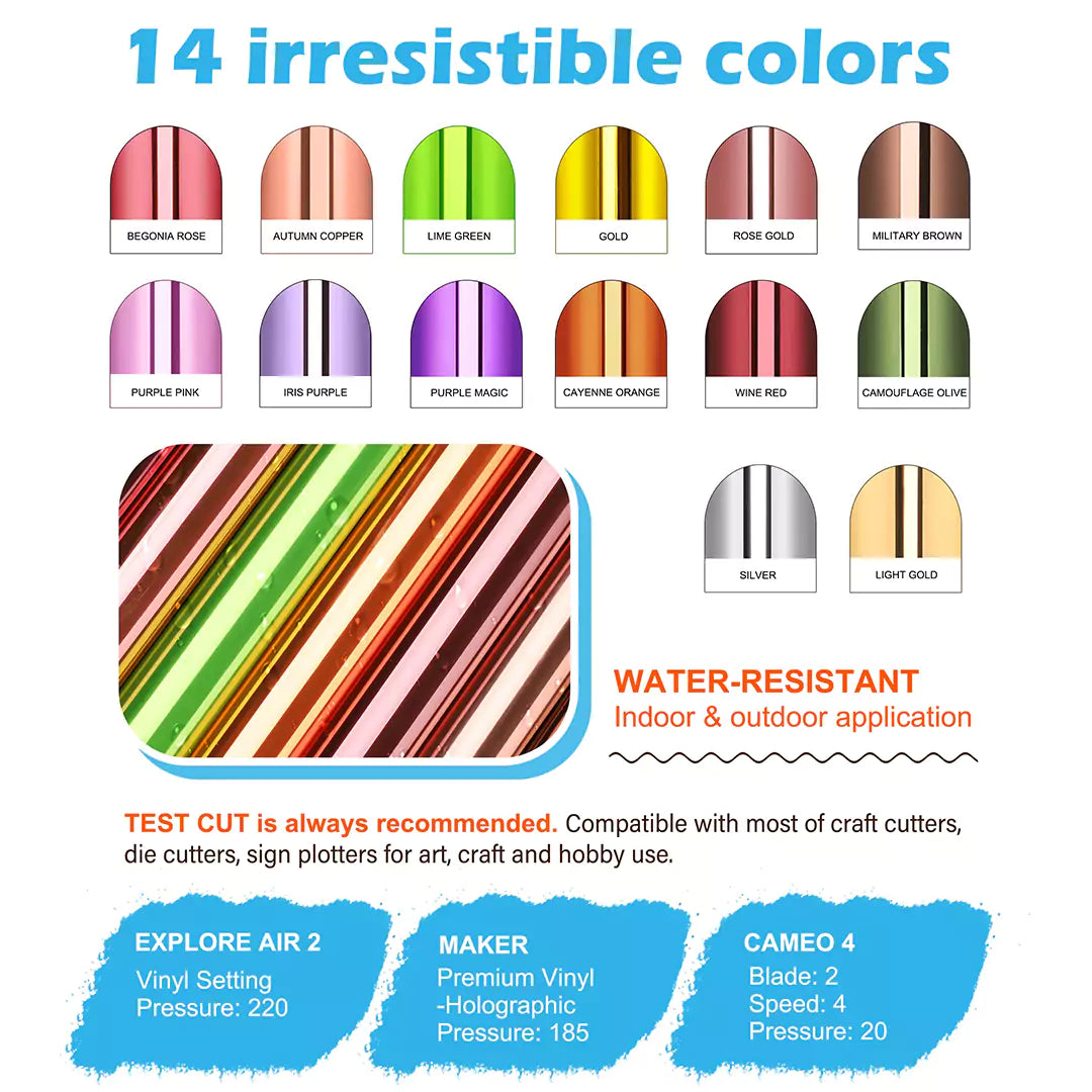 TeckWrap Bubble-Free Mirror Chrome Adhesive Vinyl Roll – Blue Lavender/ 30cm x 1.55m (5ft)