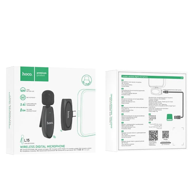 Hoco Microphone L15 Type-C – Black