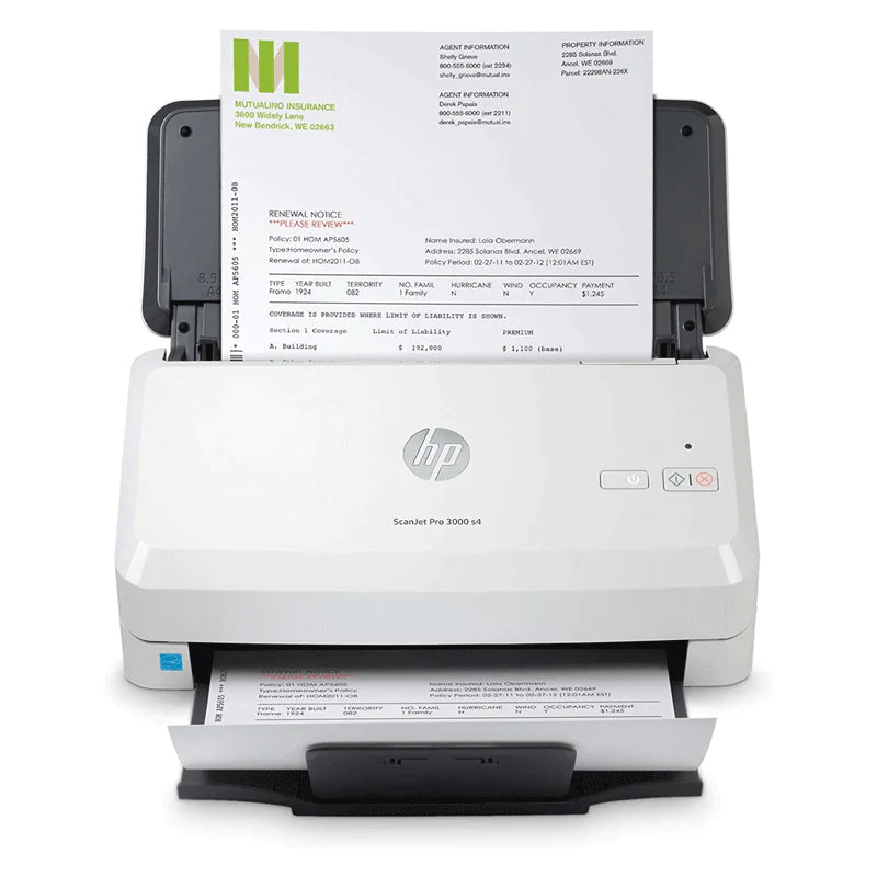 ماسح ضوئي HP Scanjet Pro 3000 s4 - 40 صفحة في الدقيقة / 600 نقطة في البوصة / A4 / USB / ماسح ضوئي ADF على الورق