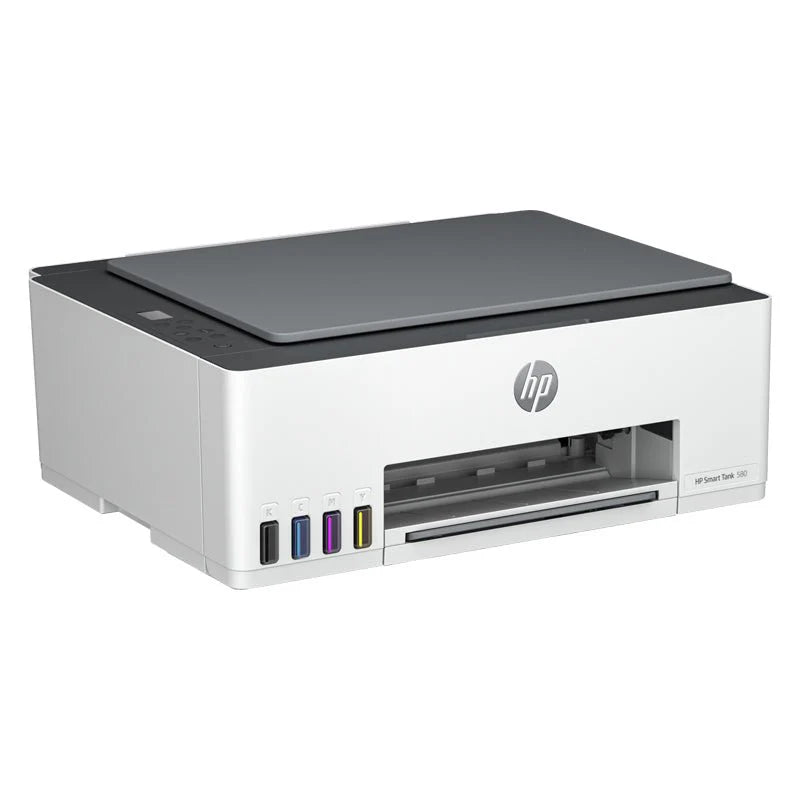 طابعة HP Smart Tank 580 AIO - 12 صفحة في الدقيقة / 4800 نقطة في البوصة / A4 / USB / Wi-Fi / طابعة نافثة للحبر بالألوان - طابعة