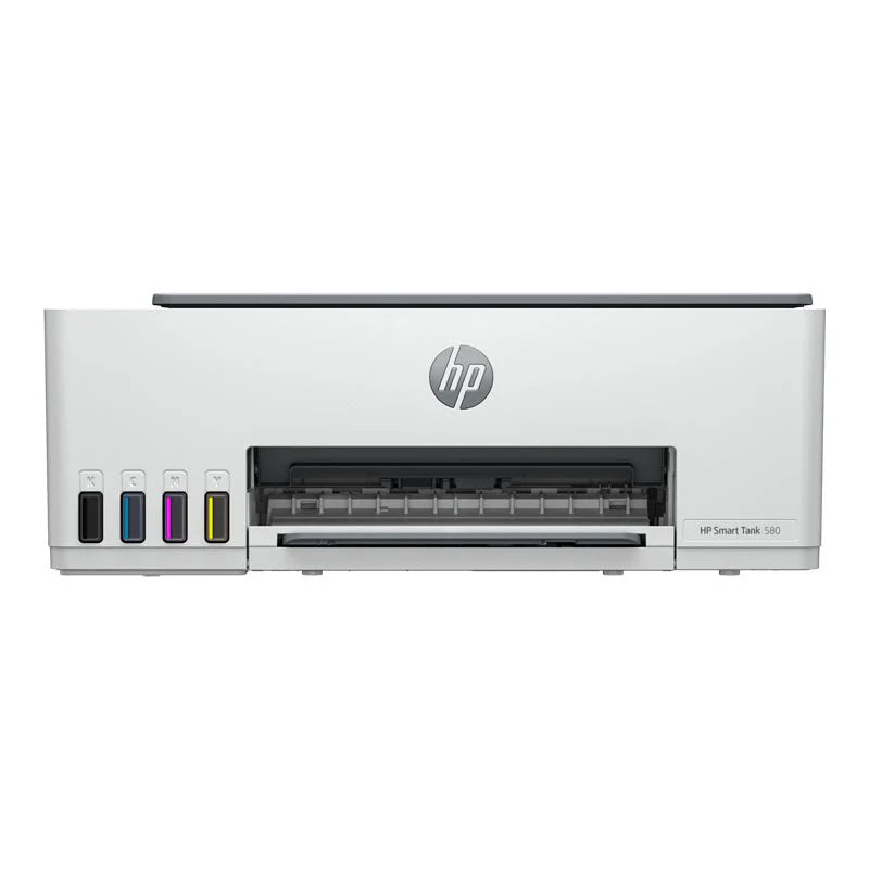 طابعة HP Smart Tank 580 AIO - 12 صفحة في الدقيقة / 4800 نقطة في البوصة / A4 / USB / Wi-Fi / طابعة نافثة للحبر بالألوان - طابعة
