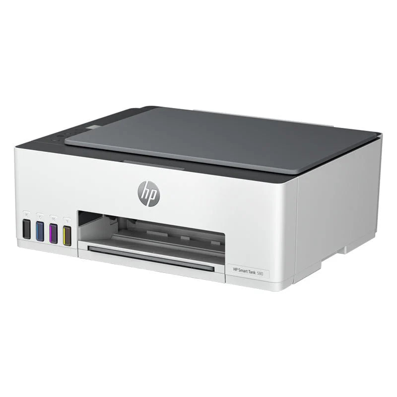 طابعة HP Smart Tank 580 AIO - 12 صفحة في الدقيقة / 4800 نقطة في البوصة / A4 / USB / Wi-Fi / طابعة نافثة للحبر بالألوان - طابعة