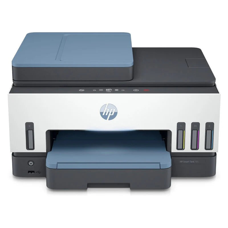 طابعة HP Smart Tank 795 AIO - 15 صفحة في الدقيقة / 4800 نقطة في البوصة / A4 / USB / LAN / WAN / Wi-Fi / FAX / Bluetooth / طابعة نافثة للحبر بالألوان - طابعة