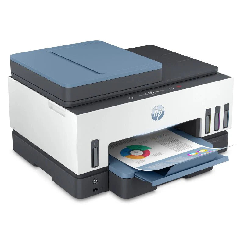 طابعة HP Smart Tank 795 AIO - 15 صفحة في الدقيقة / 4800 نقطة في البوصة / A4 / USB / LAN / WAN / Wi-Fi / FAX / Bluetooth / طابعة نافثة للحبر بالألوان - طابعة