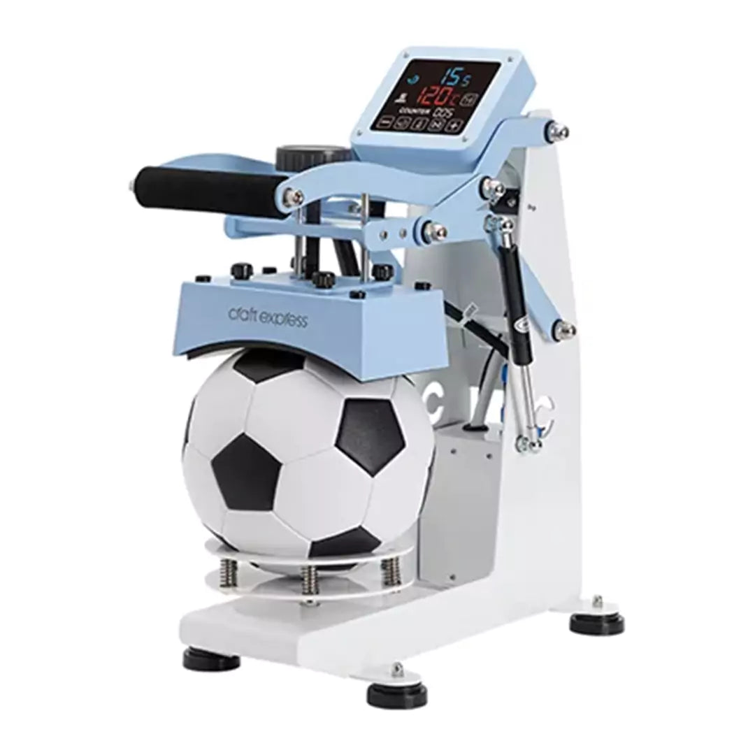 Craft Express Sports Ball Heat Press – Custom Printing for Footballs, Basketballs, and Rugby Balls