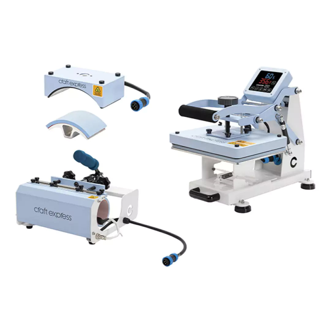 Craft Express Hobby Combo Blue 3-in-1 Heat Press - 23cm x 12cm