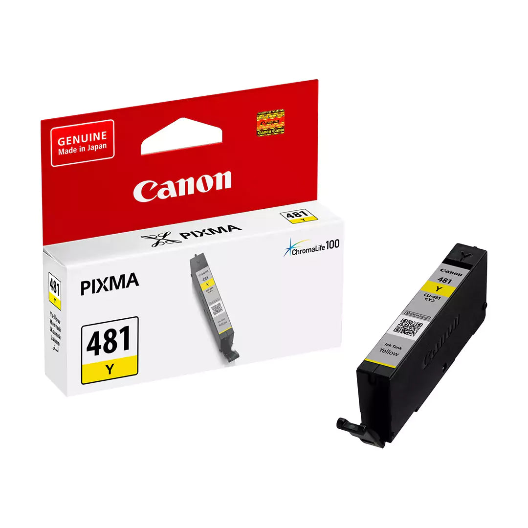 خرطوشة حبر أصفر CLI-481 من Canon - طباعة ما يصل إلى 80 صورة / خرطوشة حبر أصفر اللون / خرطوشة حبر أصفر