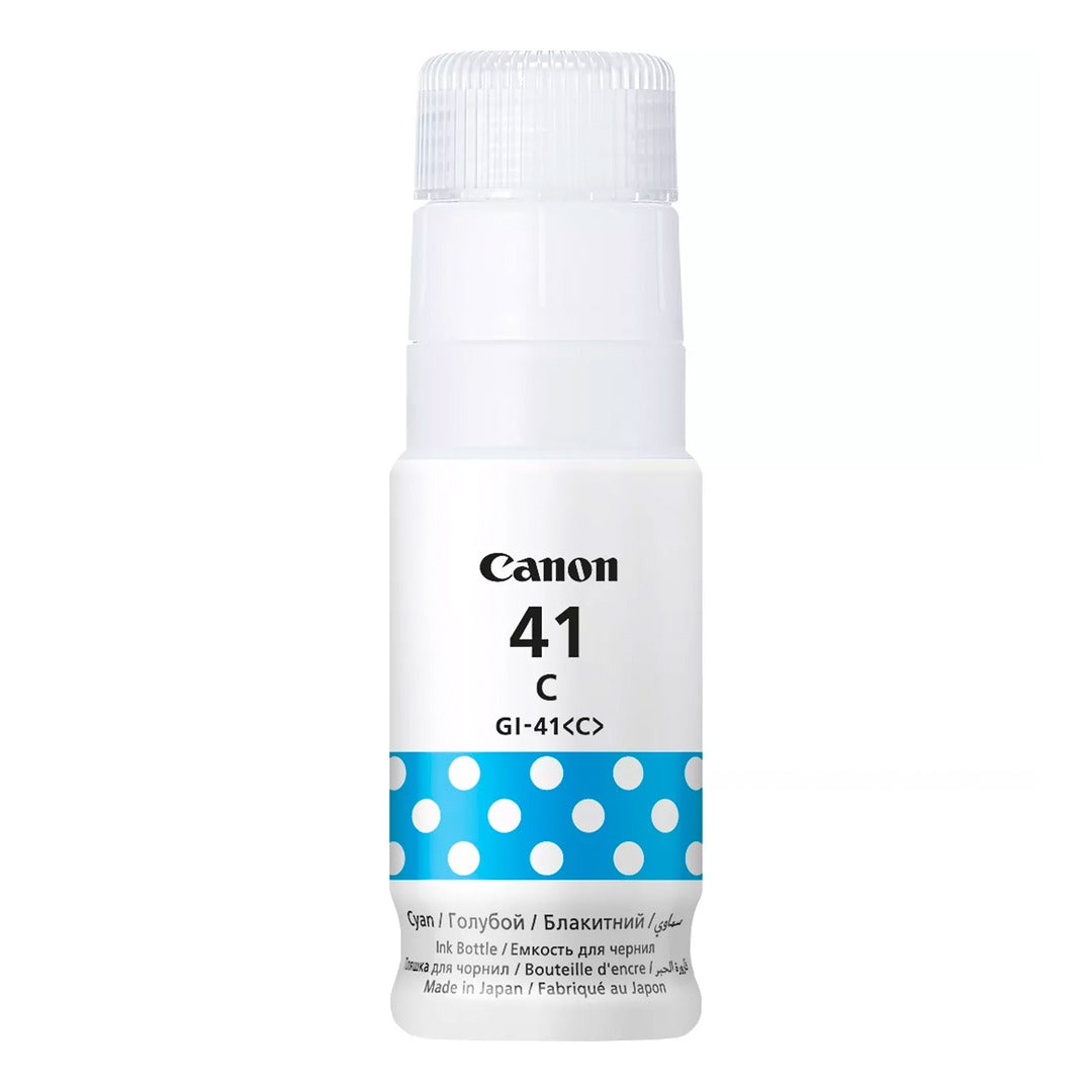 زجاجة حبر GI-41 من Canon - 7.7 ألف صفحة/زجاجة حبر ملونة سماوي/زجاجة حبر