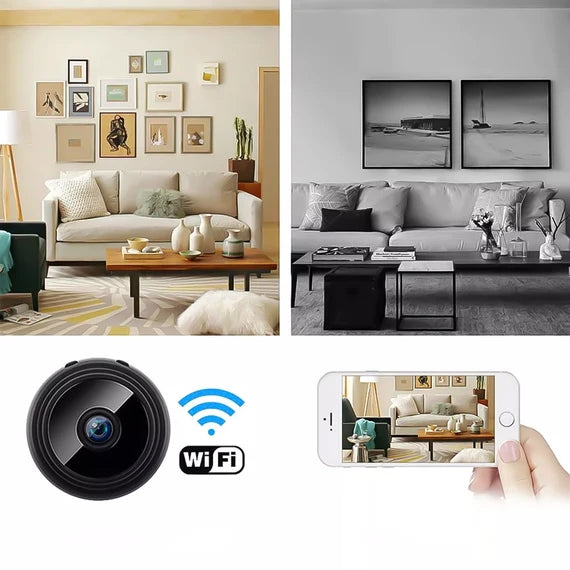 كاميرا A9 صغيرة تعمل بتقنية الواي فاي IP مع كاميرا HD 1080P ومستشعر حركة ورؤية ليلية بالأشعة تحت الحمراء