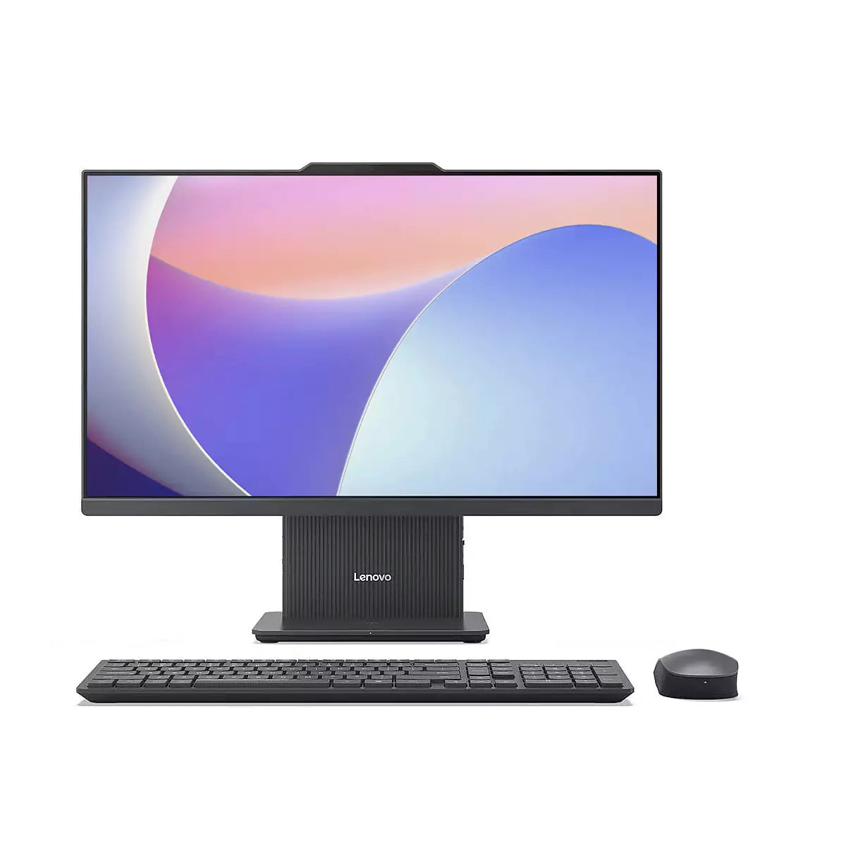 كمبيوتر لينوفو آيديا سنتر الجيل 9 AIO من لينوفو - i5 / 8 جيجابايت / 512 جيجابايت (NVMe M.2 SSD) / 23.8 بوصة FHD بدون لمس / DOS / 1YW / لونا رمادي - كمبيوتر مكتبي