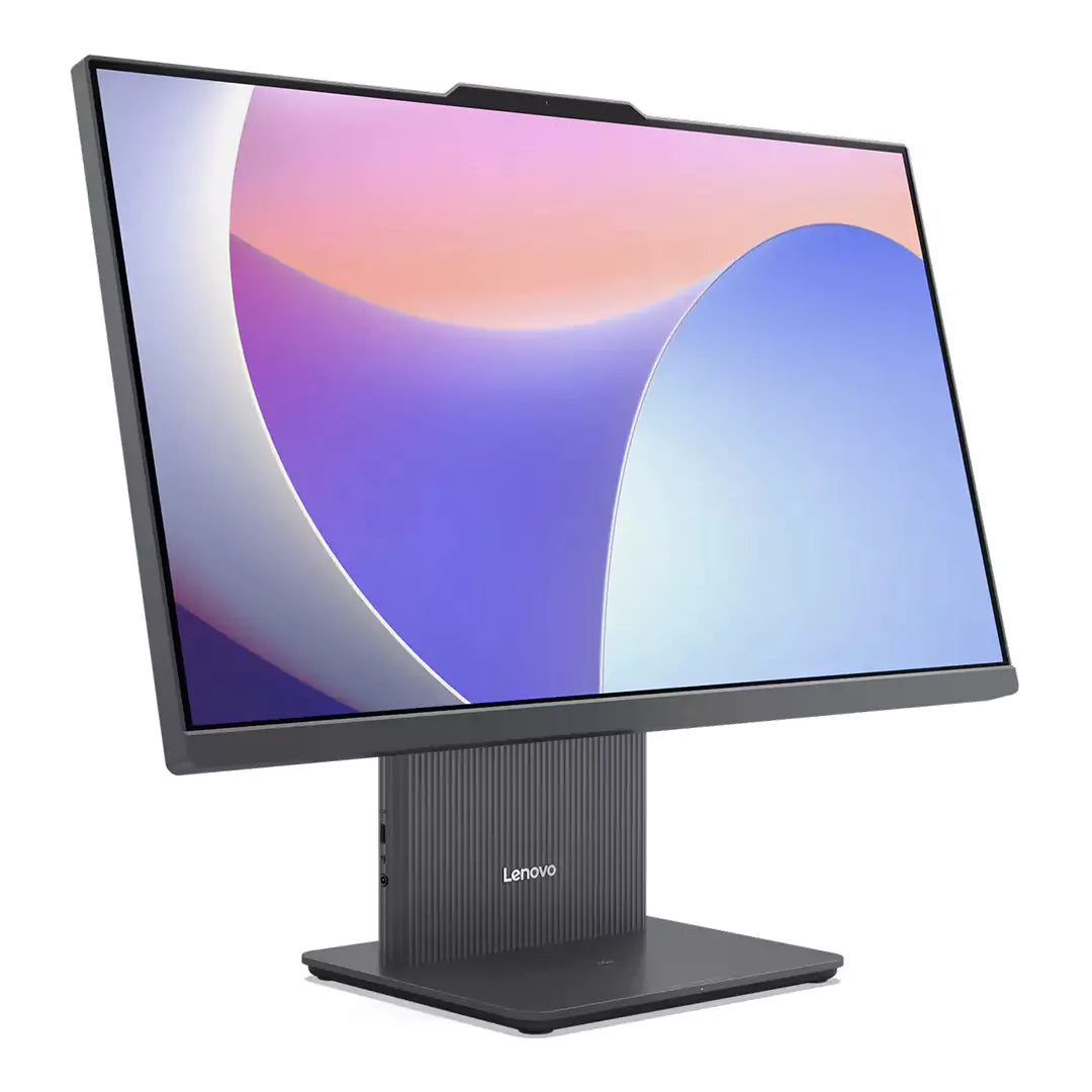 كمبيوتر لينوفو آيديا سنتر الجيل 9 AIO من لينوفو - i5 / 8 جيجابايت / 512 جيجابايت (NVMe M.2 SSD) / 23.8 بوصة FHD بدون لمس / DOS / 1YW / لونا رمادي - كمبيوتر مكتبي