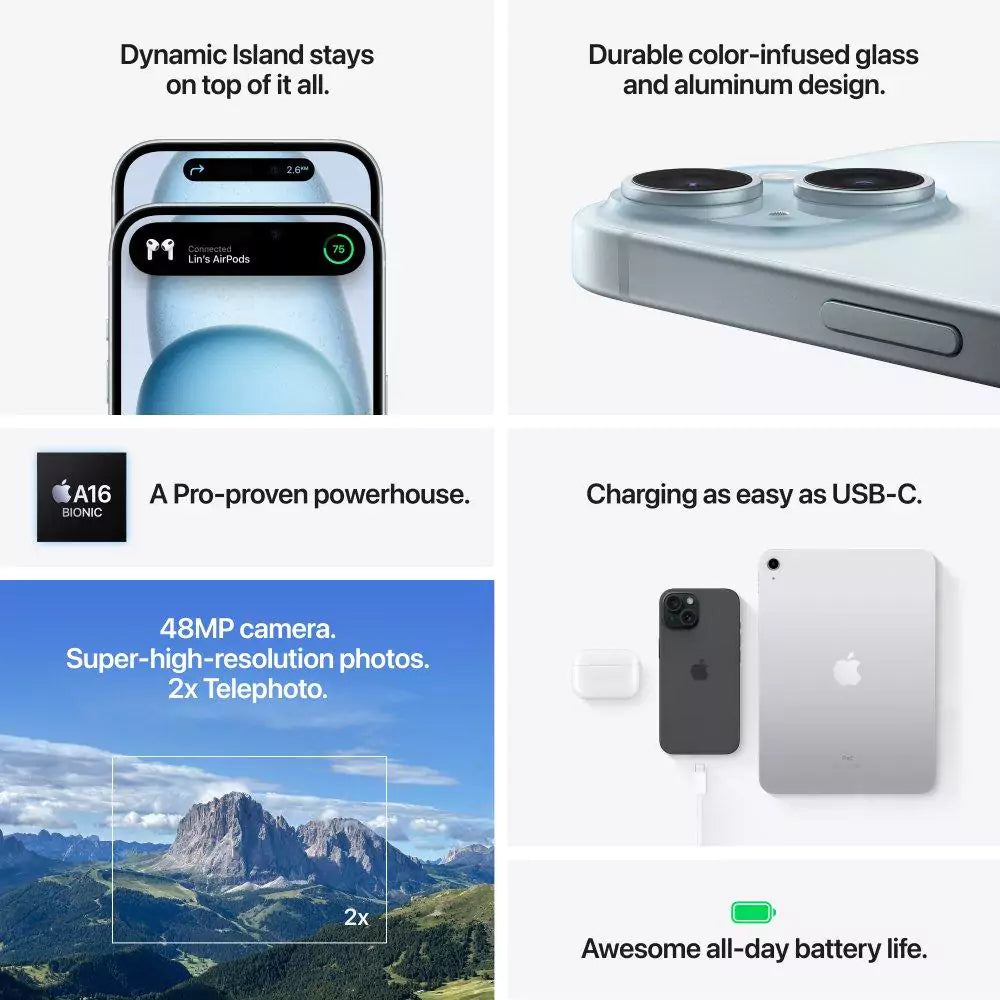 Apple iPhone 15 - 256GB / Blue / 5G / 6.1"