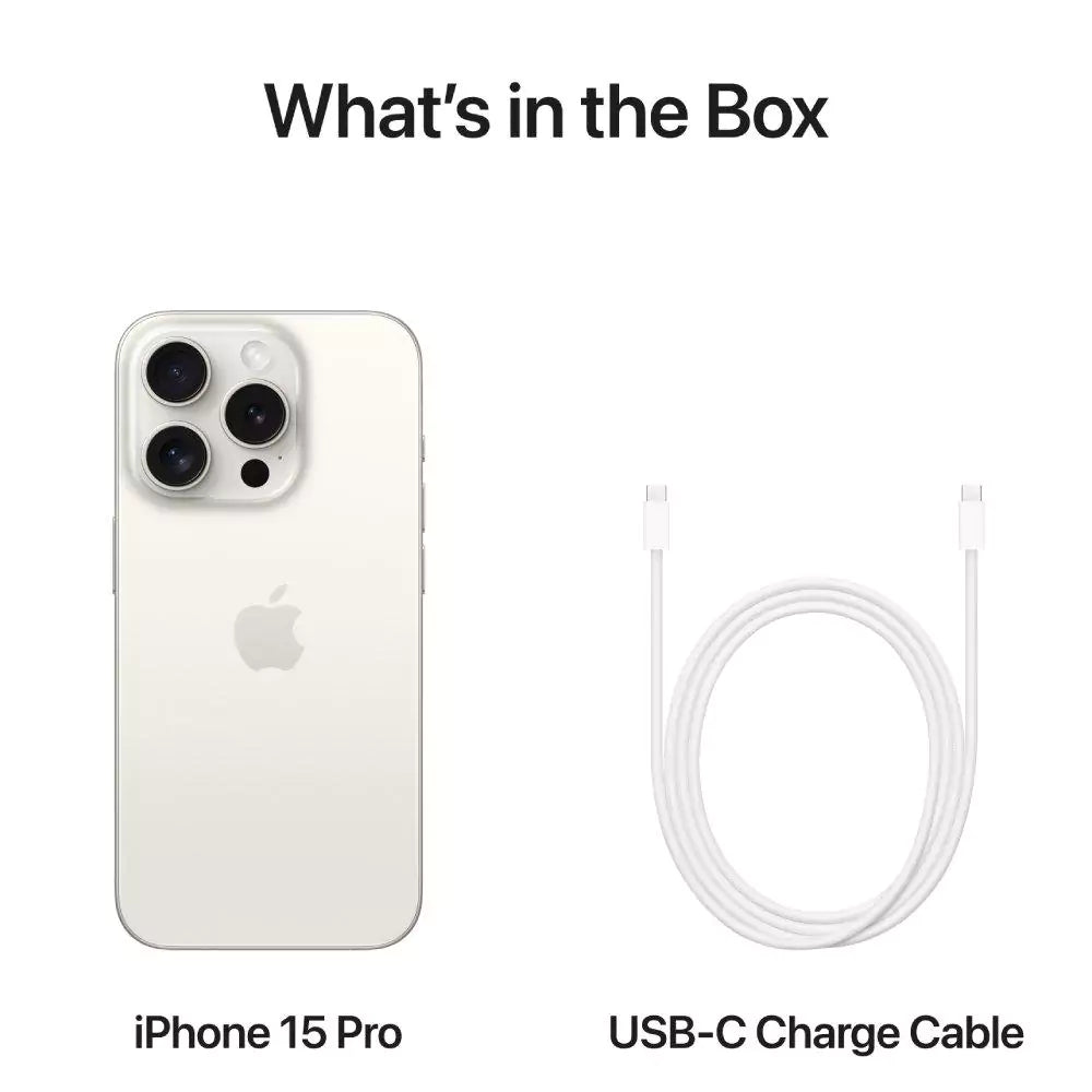Apple iPhone 15 Pro - 128GB / White Titanium / 5G / 6.1"