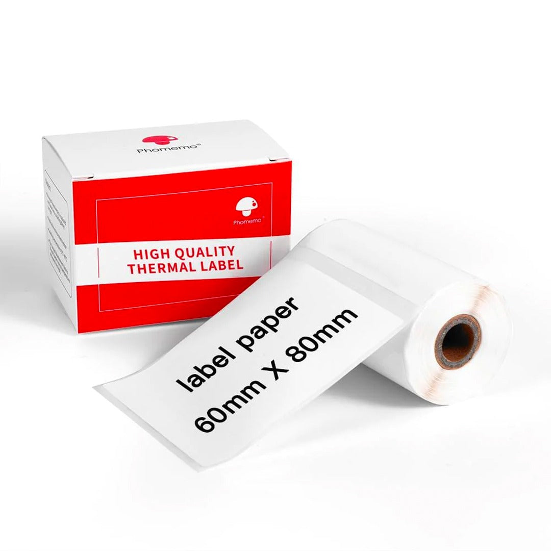 Phomemo Printer Labels 60 X 80mm Square White – 1 Roll (100 labels/per roll) - XP6080