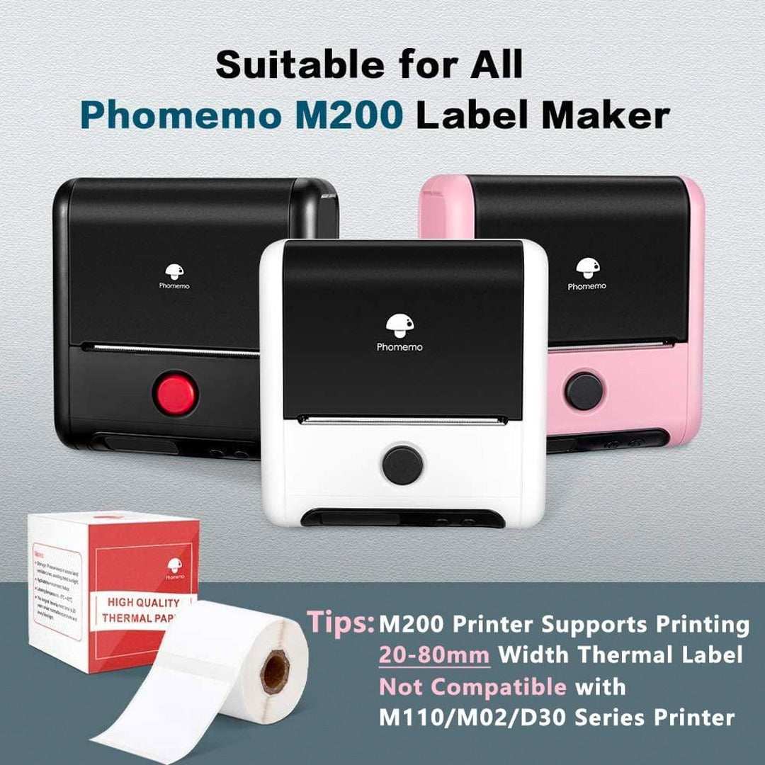 Phomemo Printer Labels 40 X 40mm Transparent Round Label – 1 Roll (180 Labels/per roll) - XY4040-TT
