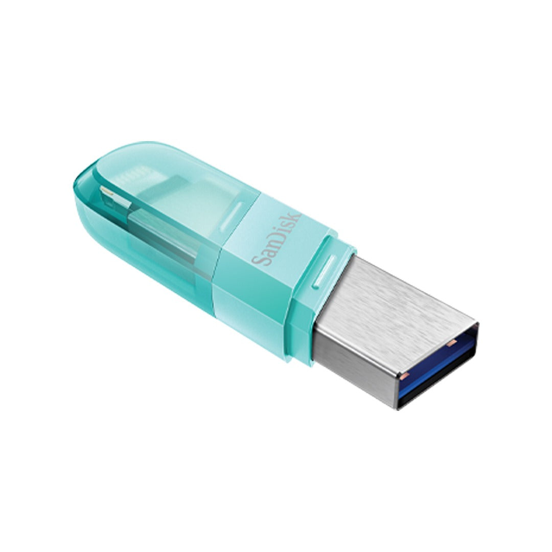 SanDisk iXpand Flash Drive Flip – 64GB/ USB 3.1 Gen 1/ Lightning/ Mint