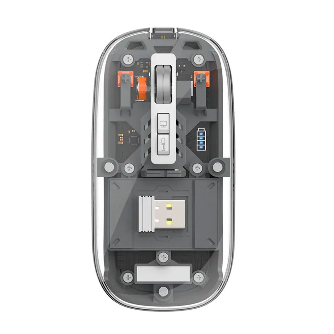 Crystal Wireless Mouse with Removable Cover – Compatible with iOS/Android/Windows