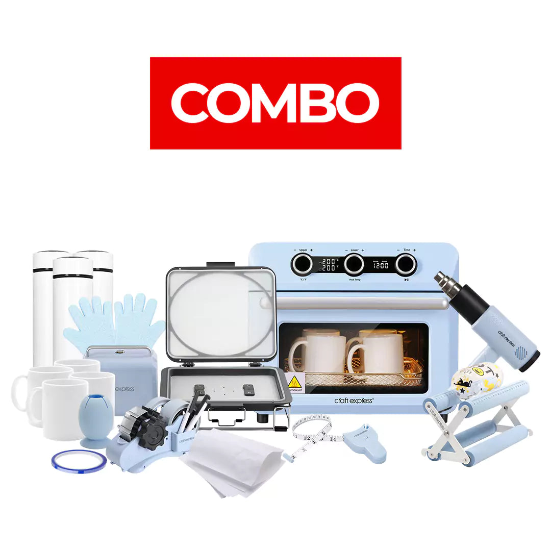 Craft Express Elite 25L Sublimation Oven Complete Starter Kit – Heat Transfer Equipment & Accessories Bundle