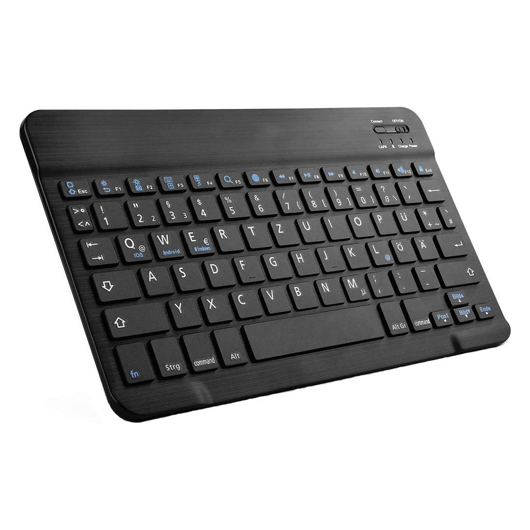 BK-100 Mini Bluetooth Keyboard – Wireless Rechargeable Keyboard for iOS, Android, Mac OS, and Windows – For Mobile, Tablet & TV -(English/Arabic)