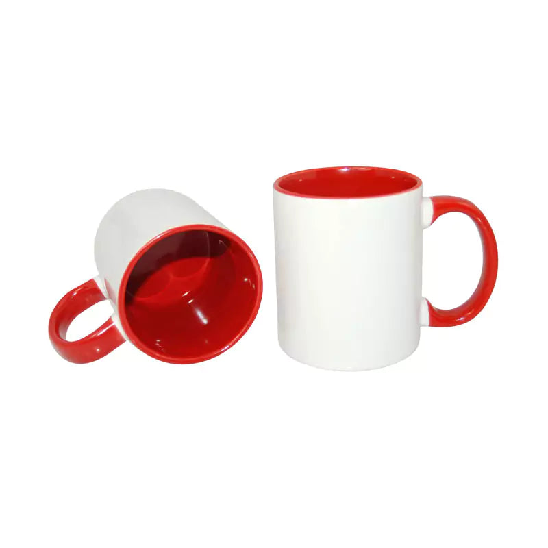 BestSub 11oz Inner/Handle Color Sublimation Mug - Red