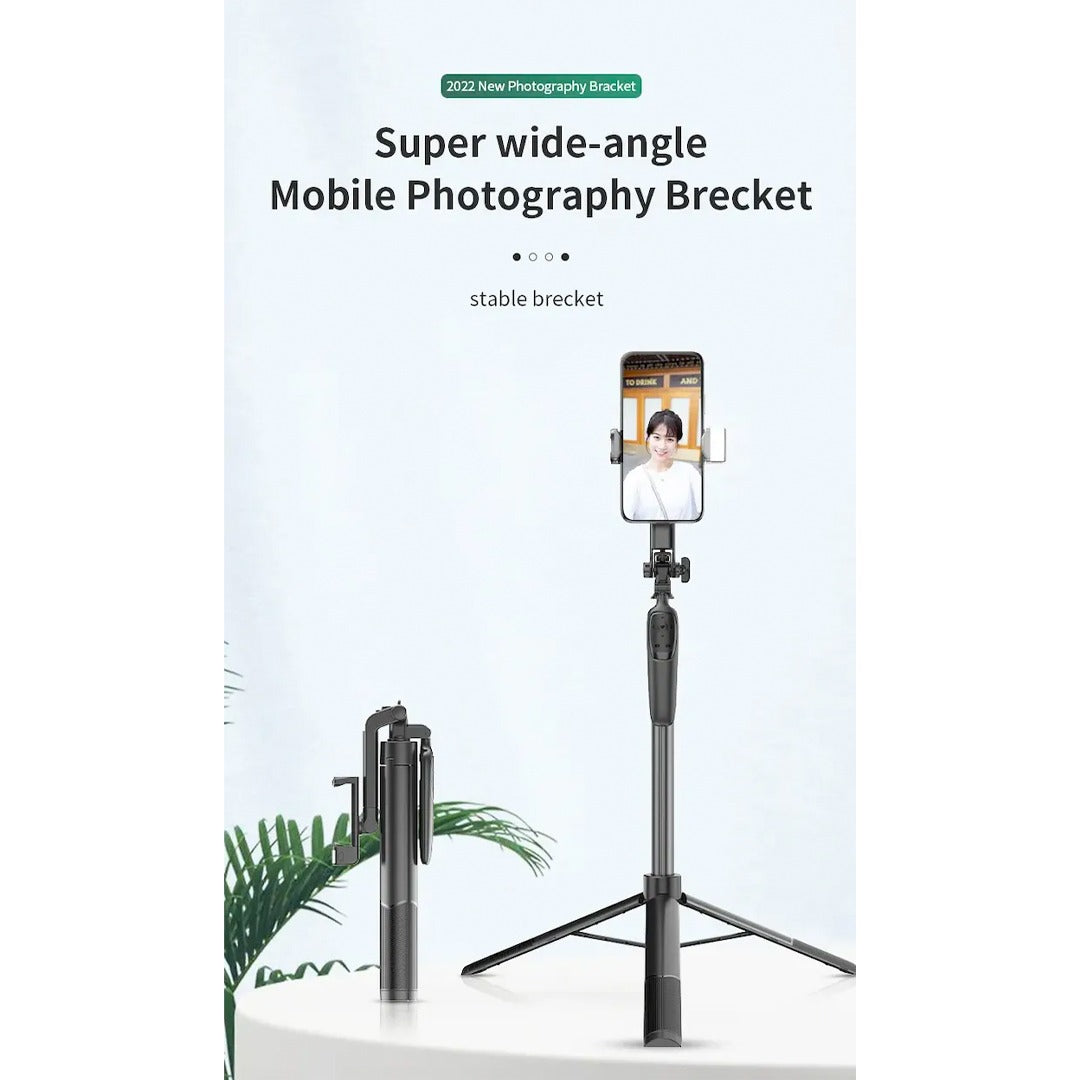 Adyss A66 Tripod Mini 3-in-1 Selfie Stick with Wireless Remote and Tripod Stand