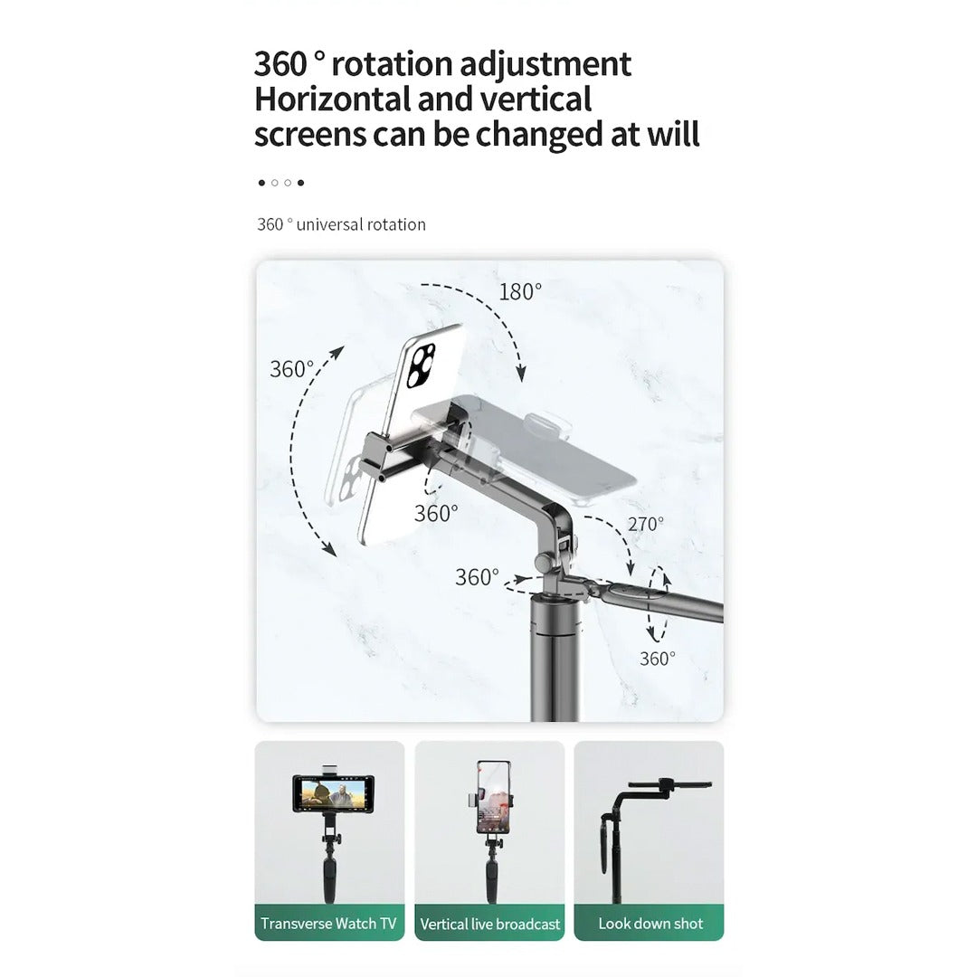 Adyss A66 Tripod Mini 3-in-1 Selfie Stick with Wireless Remote and Tripod Stand