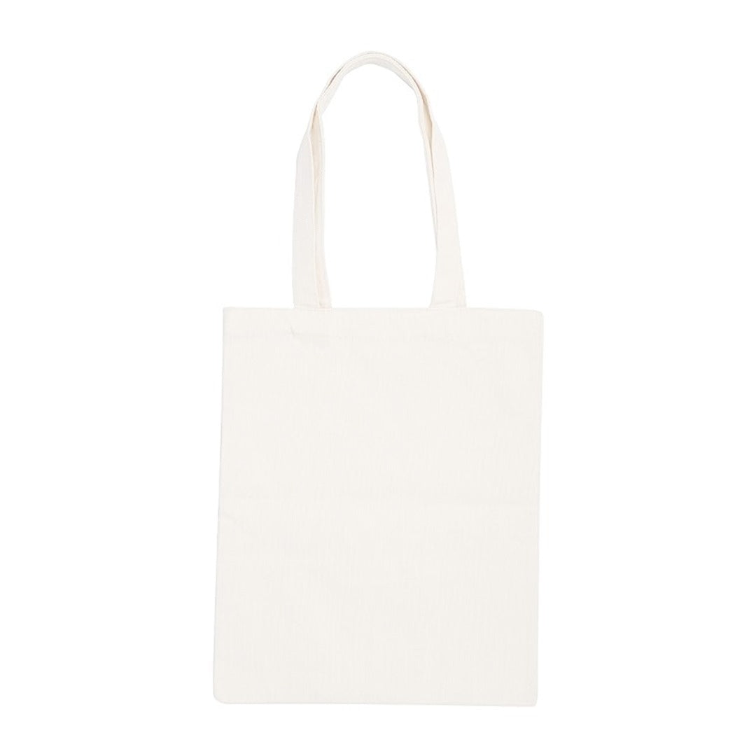 Plain Cotton Tote Bag Vertical – 15.2 in x 13.8 in/ Available in White or Black/ Printing not Included