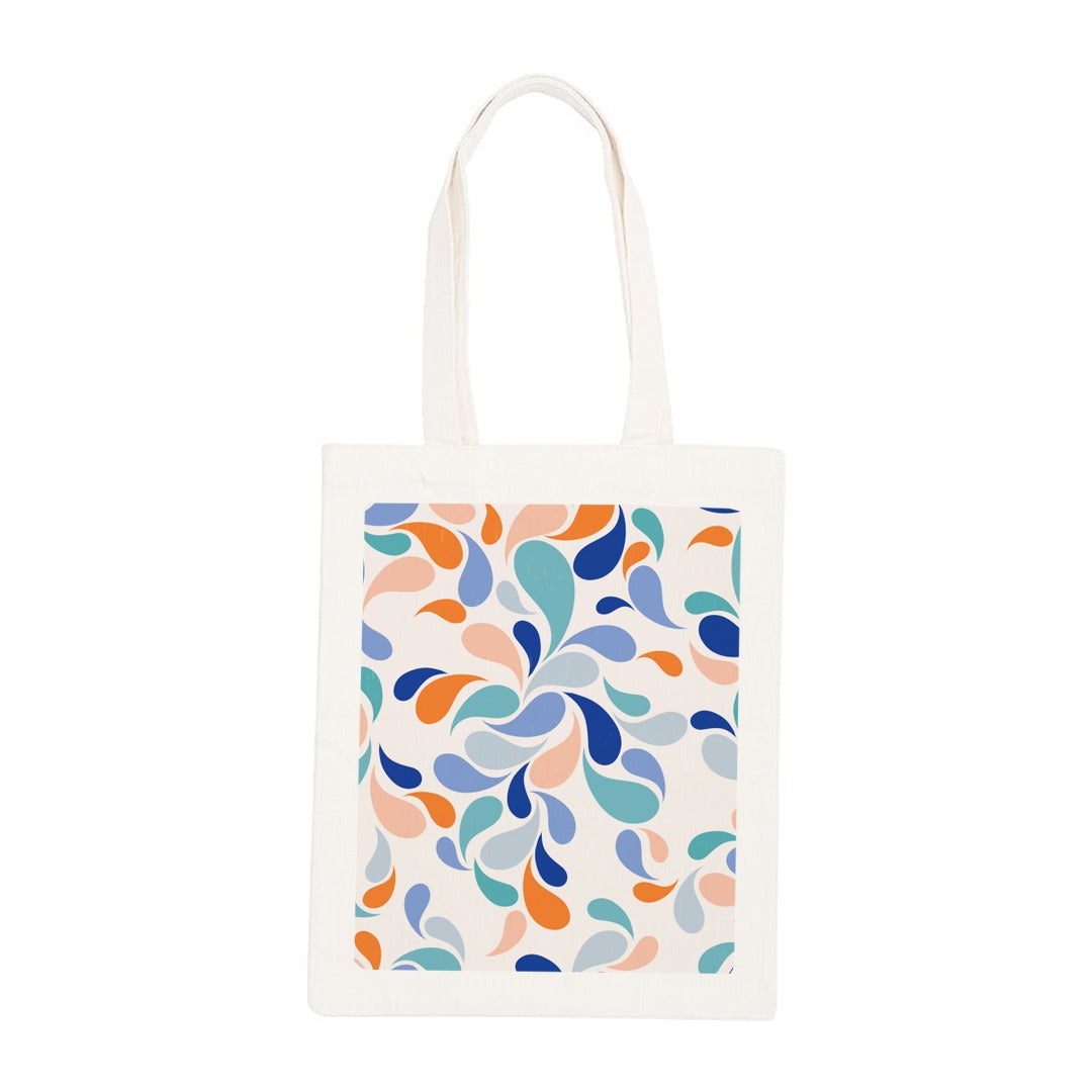 Plain Cotton Tote Bag Vertical – 15.2 in x 13.8 in/ Available in White or Black/ Printing not Included