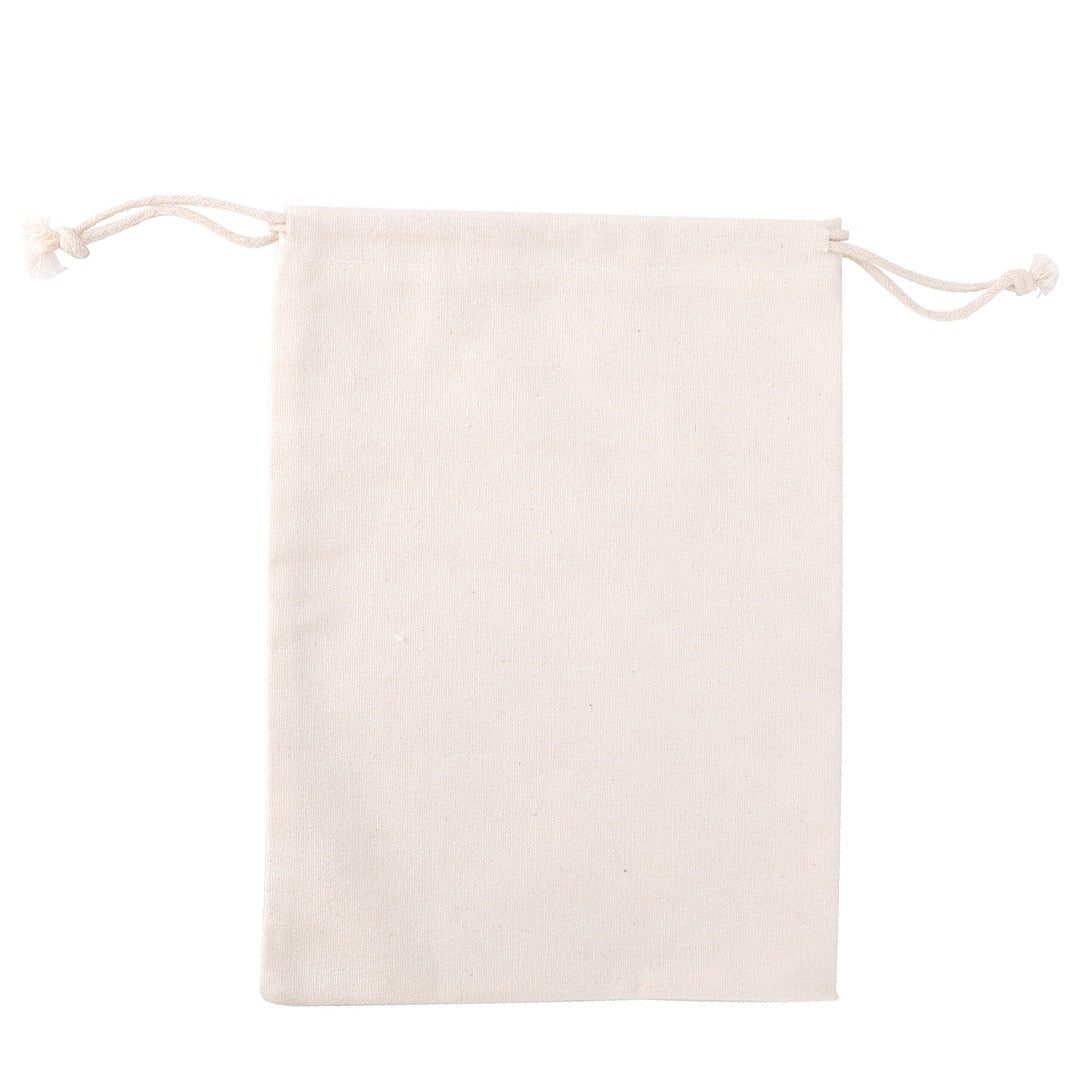 Plain Cotton Pouch White – 12 in x 7.5 in/ 1 Dozen/ Printing not Included