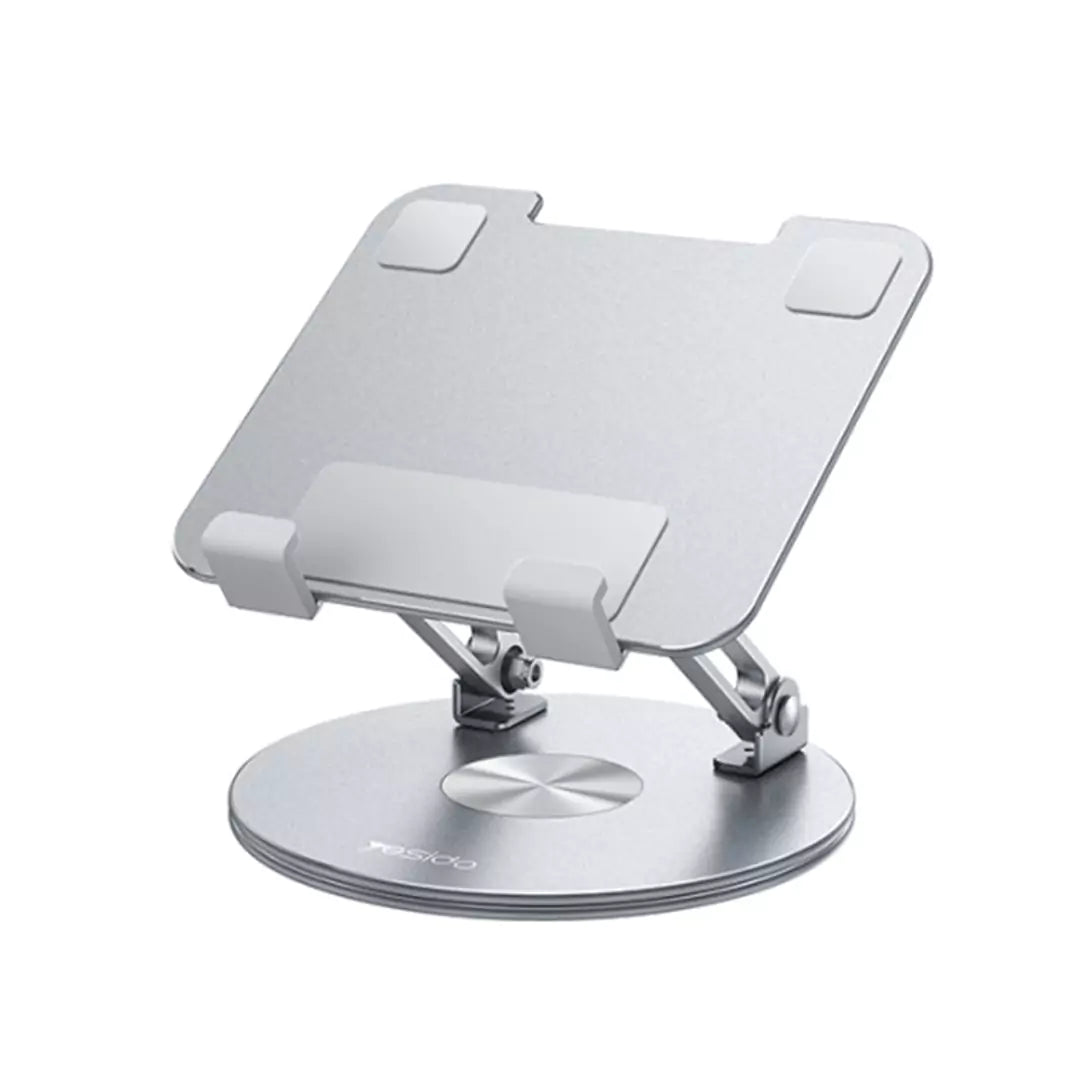 Yesido C293 Aluminum Alloy 360° Rotating Laptop/Tablet Stand – Foldable & Heat Dissipating Design