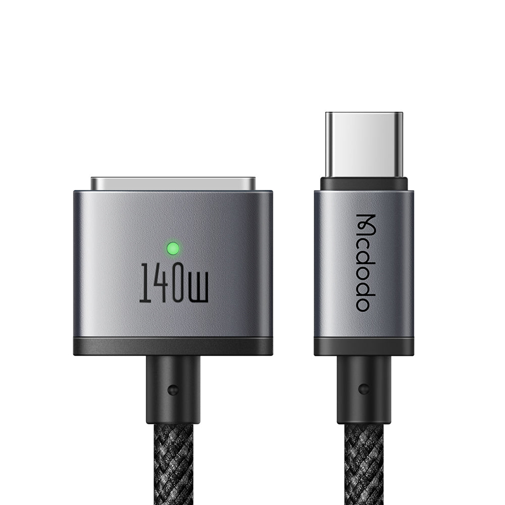 Mcdodo CA-1470 كابل USB-C بقوة 140 وات إلى MagSafe 3 مغناطيسي مزود بإضاءة LED - 2 متر