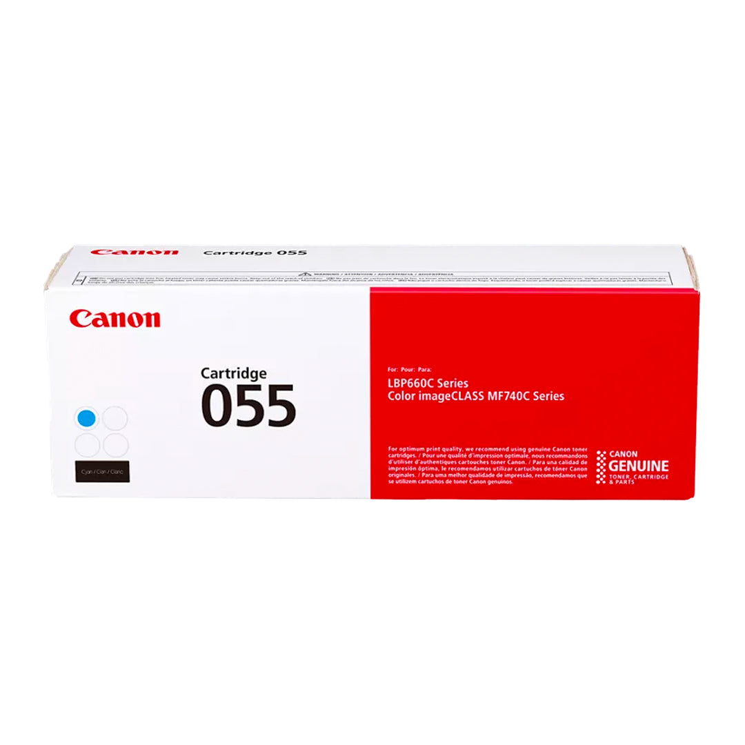 Canon 055 Cyan Toner Cartridge – 2.1K Pages / Cyan Color / Toner Cartridge