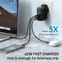 Mcdodo CH-017 Mecha Series GaN 65W Dual Type-C + USB Mini Size Wall Charger (UK Plug)