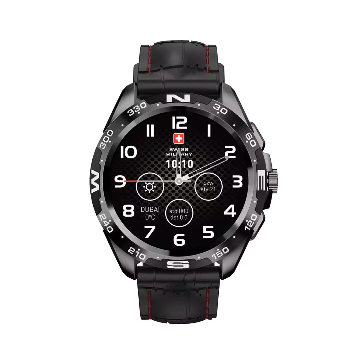 Swiss Military Dom 1 Black Smart Watch with Black Silicon Strap