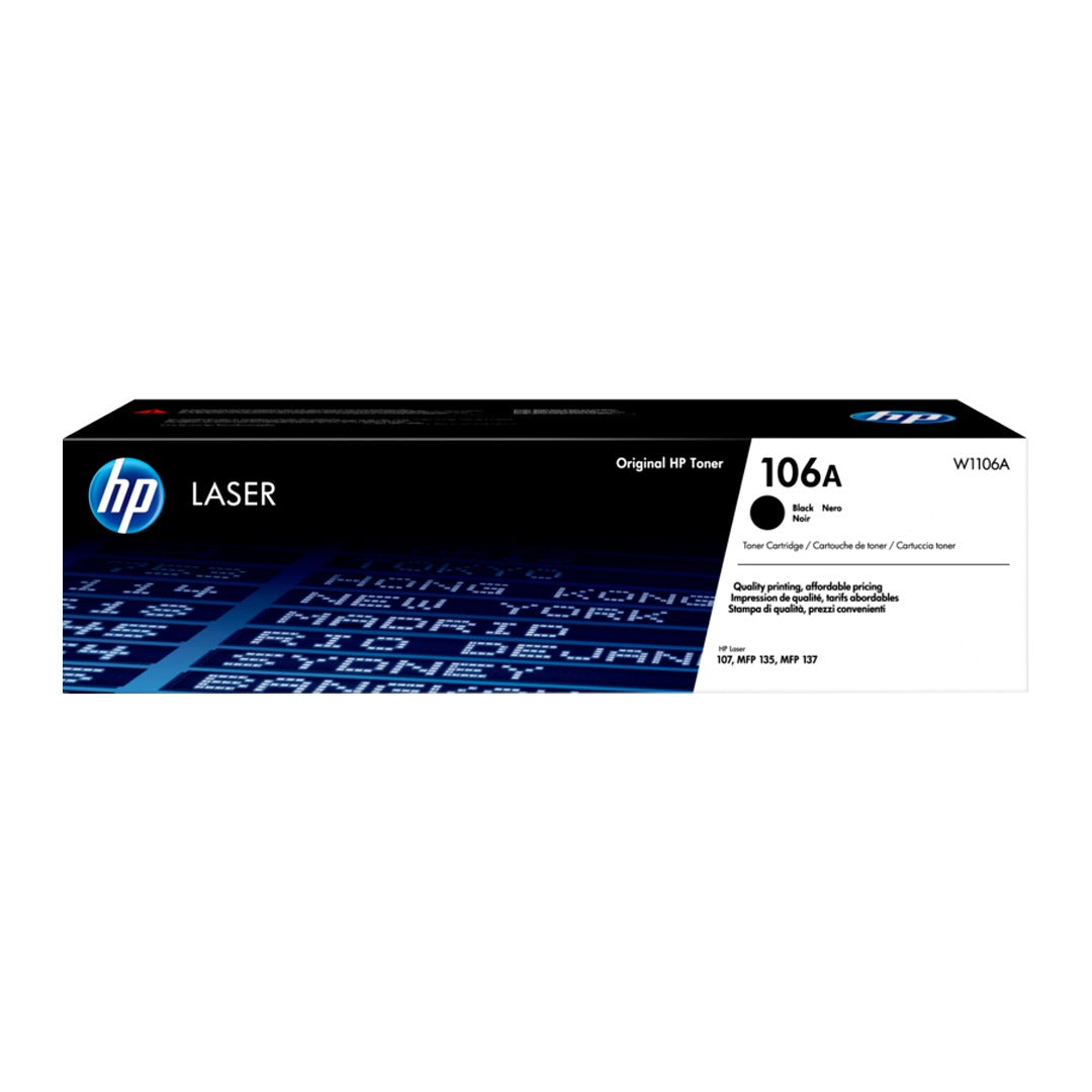 HP 106A LaserJet Toner Cartridge – 1K Pages / Black Color / Toner Cartridge – (W1106A)