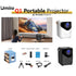 Umiio Q1 Portable Projector – 3500 Lumens / 3.5mm / HDMI / USB Bluetooth / Wi-Fi / Black / White