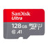 بطاقة SanDisk Ultra UHS MicroSD – 128 جيجابايت/ 140 ميجابايت/ ثانية/ بطاقة الذاكرة – SDSQUAB-128G-GN6MN 