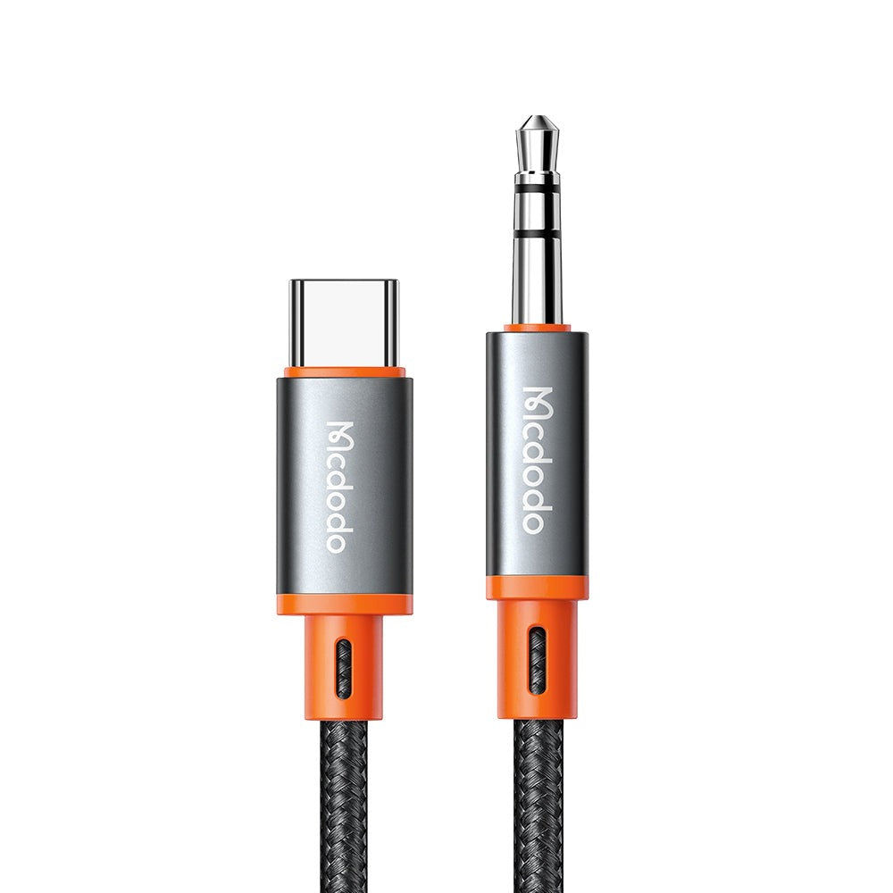 Mcdodo USB-C إلى كابل AUX 3.5 ملم - USB-C إلى 3.5 ملم / 1.2 متر / أسود