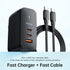 Mcdodo CH-844 Mecha Series GaN 65W Dual Type-C + USB Mini Size Wall Charger Set (EU/UK/US Plug)
