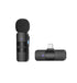 BOYA Smallest 2.4Ghz Wireless Microphone with Lightning connector for iOS device( 1TX+1RX) – Black